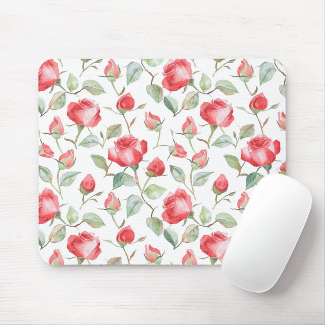 Hübsche rote Rosen  Mousepad (Mit Mouse)
