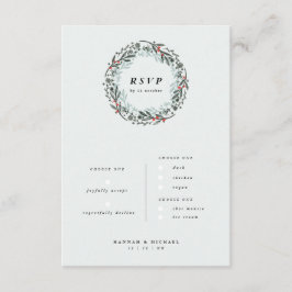 Hübsche RSVP-Karte mit Menüwahl Begleitkarte