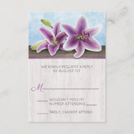 Hübsche RSVP-Karten für Lila Lippen RSVP Karte