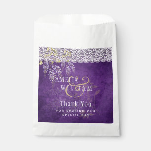 Hübsche Rustikale Lila WISTERIA Hochzeit Geschenktütchen