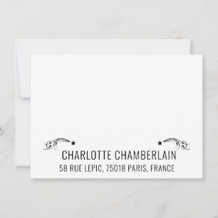 Hübsche Sans Serienname dekorative Shooting Stars Mitteilungskarte