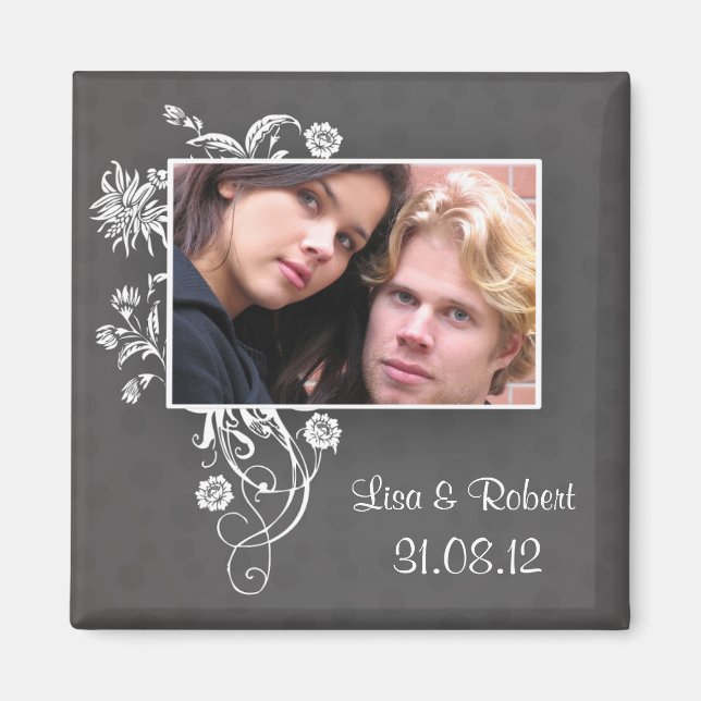 hübsche Save-the-Date-Magnete Magnet (Vorne)