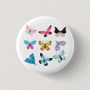 Hübsche Schmetterlinge Button