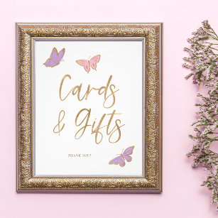 Hübsche Schmetterlinge Karten und Geschenke Kinder Fotodruck