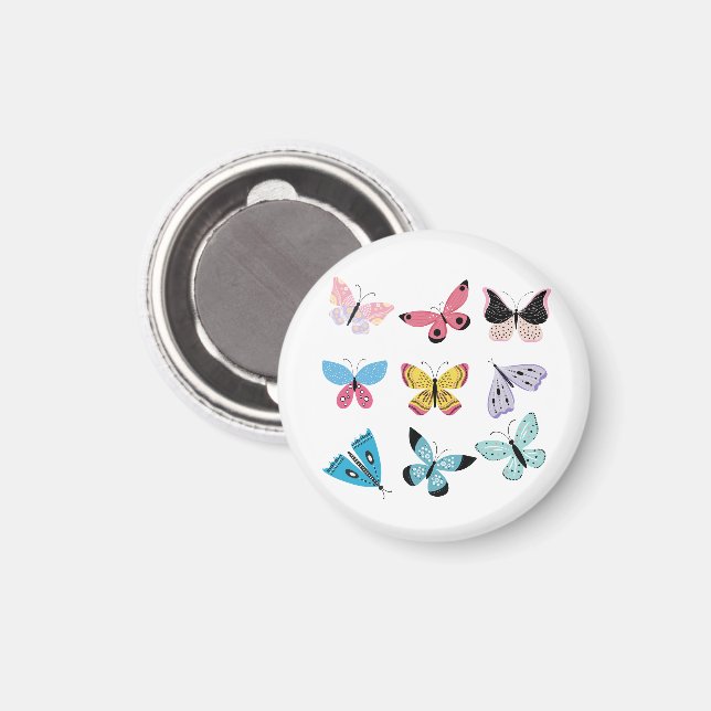 Hübsche Schmetterlinge Magnet (Vorderseite/Rückseite)