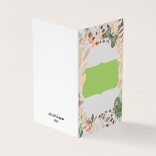 Hübsche Schmetterlingskarte im Inneren der Grußkar