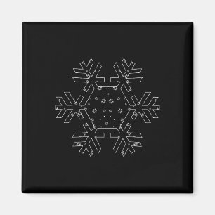 Hübsche Schneeflocke T Shirt Snow Lover Skifahren Magnet