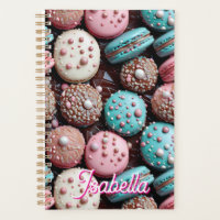 Hübsche Schokolade, Blau und Rosa Macaron