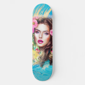 Hübsche Schöne Frauen Skateboard