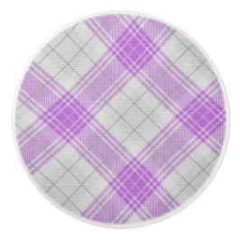 Hübsche Schottenmuster Tartan lila Textur Keramikknauf