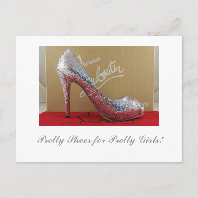 Hübsche Schuhe für Hübsche Mädchen! Postkarte (Vorderseite)
