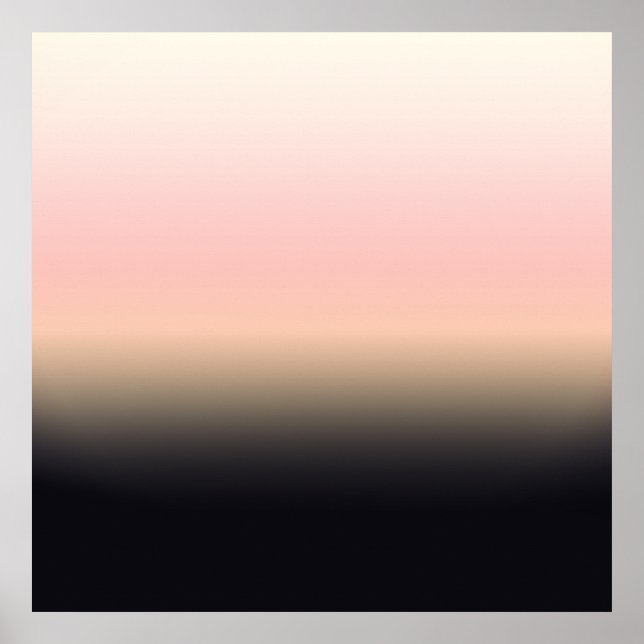 Hübsche schwarz bis rosa glänzende Ombre Poster (Vorne)