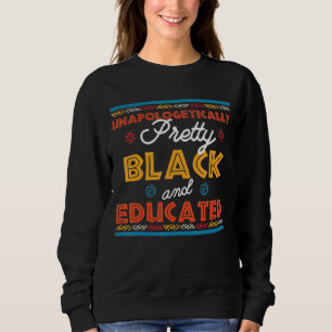 Hübsche schwarze Frauen und erzieherische schwarze Sweatshirt