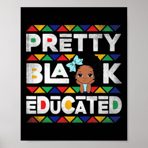 Hübsche schwarze und gebildete afrikanische Afro-M Poster