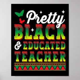 Hübsche schwarze und gebildete Lehrerin Schwarze G Poster