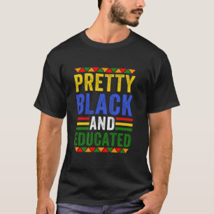 Hübsche schwarze und gebildete schwarze afroamerik T-Shirt