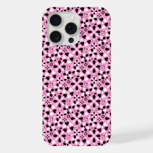 Hübsche schwarze weiße Blumen iPhone 15 Pro Max Hülle
