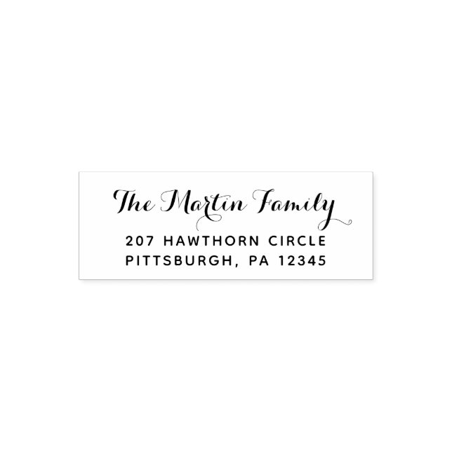 Hübsche Script-Rücksendeadresse Permastempel (Design)