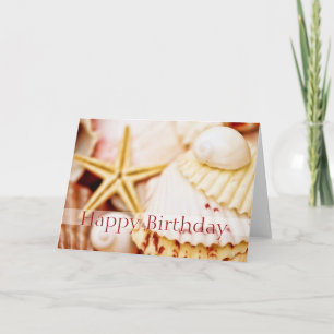Hübsche Seashells Geburtstagskarte Karte
