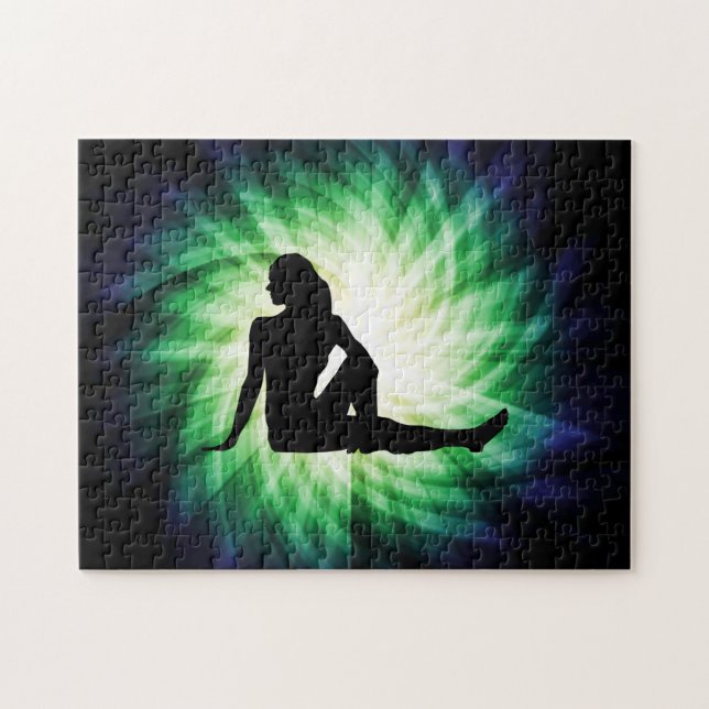 Hübsche Silhouette der Frau Puzzle (Horizontal)