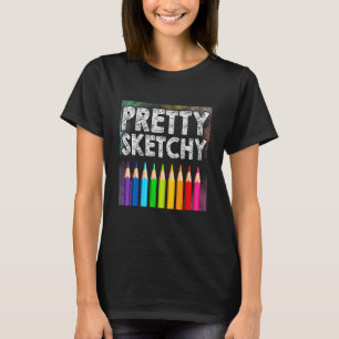 Hübsche Sketchy Künstlerstifte Pinakothek Züst T-Shirt