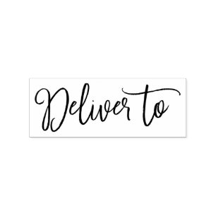 Hübsche Skriptübergabe an Rubber-Briefmarke Gummistempel