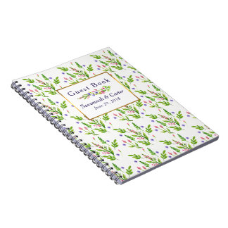 Hübsche Sommer-Blume Hochzeitsbuch Notizblock