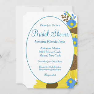 Hübsche Sonnenblume Beauty Bridal Dusche Einladung