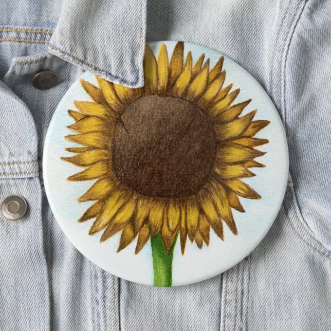 Hübsche Sonnenblume Button (Beispiel)