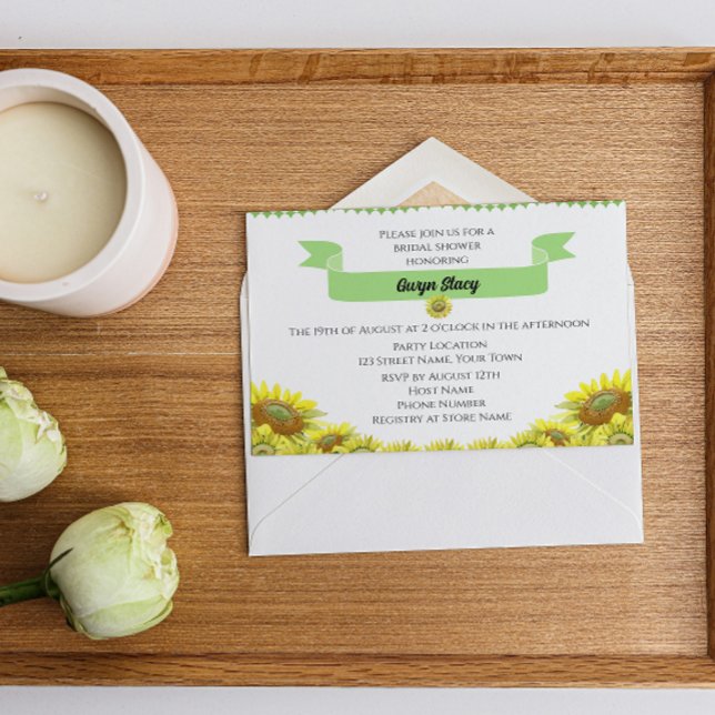 Hübsche Sonnenblume Einladung (Von Creator hochgeladen)