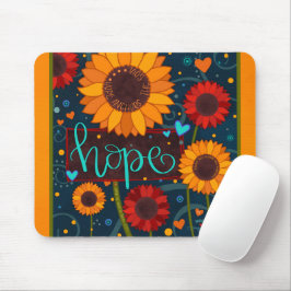 Hübsche Sonnenblume Inspiriere Hoffnung Mousepad