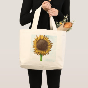 Hübsche Sonnenblume Jumbo Stoffbeutel