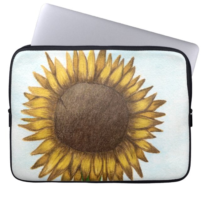 Hübsche Sonnenblume Laptopschutzhülle (Vorderseite)