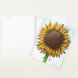 Hübsche Sonnenblume Planer