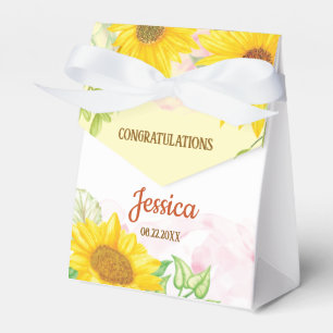 Hübsche Sonnenblumen-Baby-Party 7,62cm b x 3,81cm Geschenkschachtel