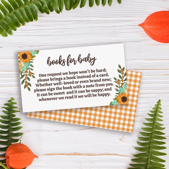 Hübsche Sonnenblumen Kinderduschbücher für Kinder Begleitkarte (Von Creator hochgeladen)