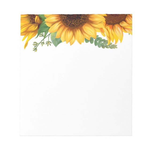 Hübsche Sonnenblumen Notepad Notizblock (Vorderseite)