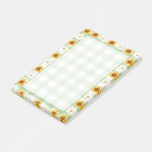 Hübsche Sonnenblumen Schottisch Trendy Green Yello Post-it Klebezettel