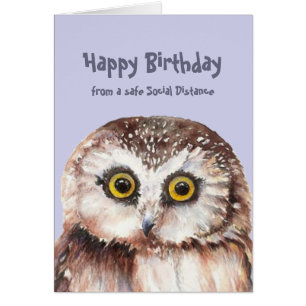Hübsche soziale Distanz Geburtstag Niedliche Owl S