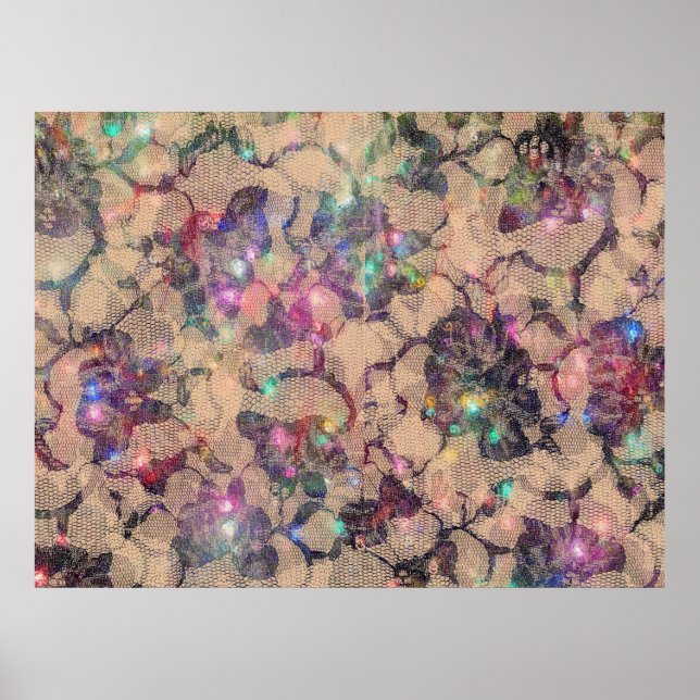 Hübsche Spitzen-Rose Poster (Vorne)