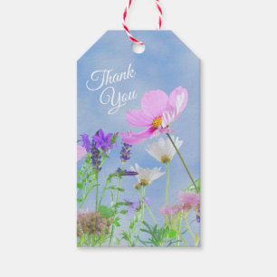 Hübsche Spring Pink Wild Blume Vielen Dank Geschenkanhänger