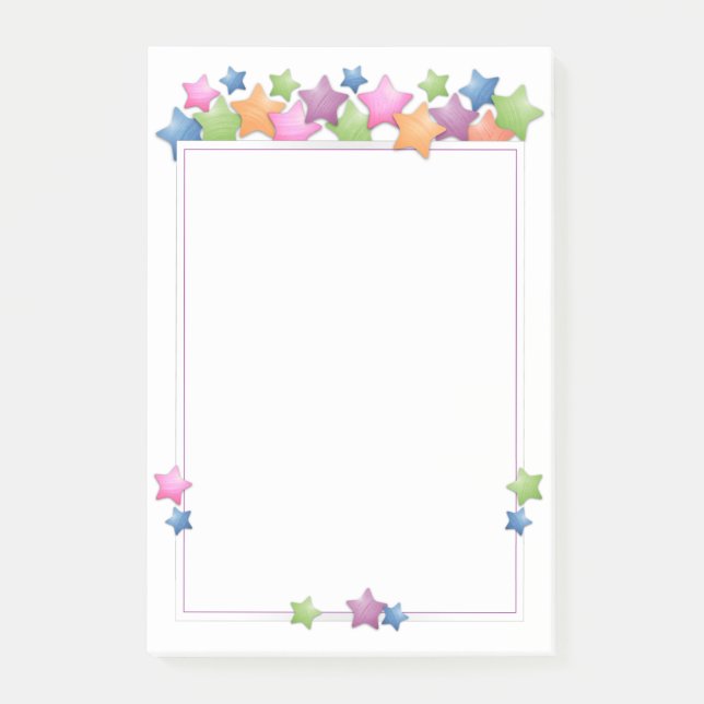 Hübsche Stachelrahmen Post-it Klebezettel (Vorderseite)