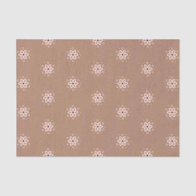 Hübsche staubige Rosengänseblümchen Seidenpapier (Vorderseite)