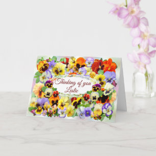 Hübsche Stiefmütterchen Denken Sie an Ihre Karte