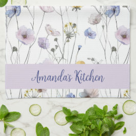 Hübsche Stiefmütterchen in Aquarellfarben Personal Geschirrtuch