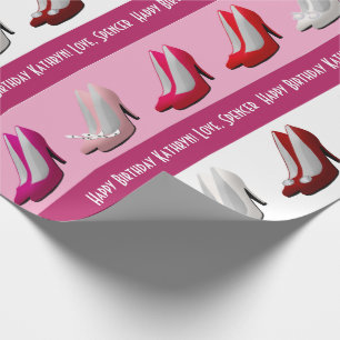 Hübsche Stiletts personalisiert Geschenkpapier