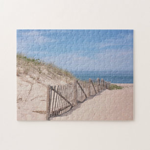 Hübsche Strandszene am Rennen-Punkt auf Cape Cod Puzzle