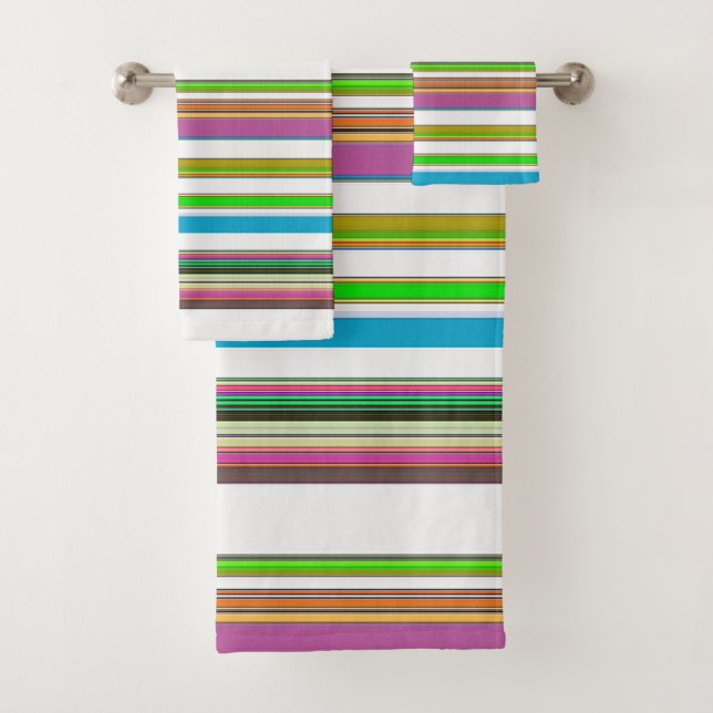 HÜBSCHE STREIFEN BADHANDTUCH SET (Insitu)