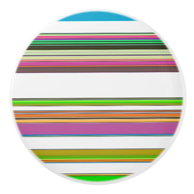 HÜBSCHE STREIFEN KERAMIKKNAUF (Vorderseite)