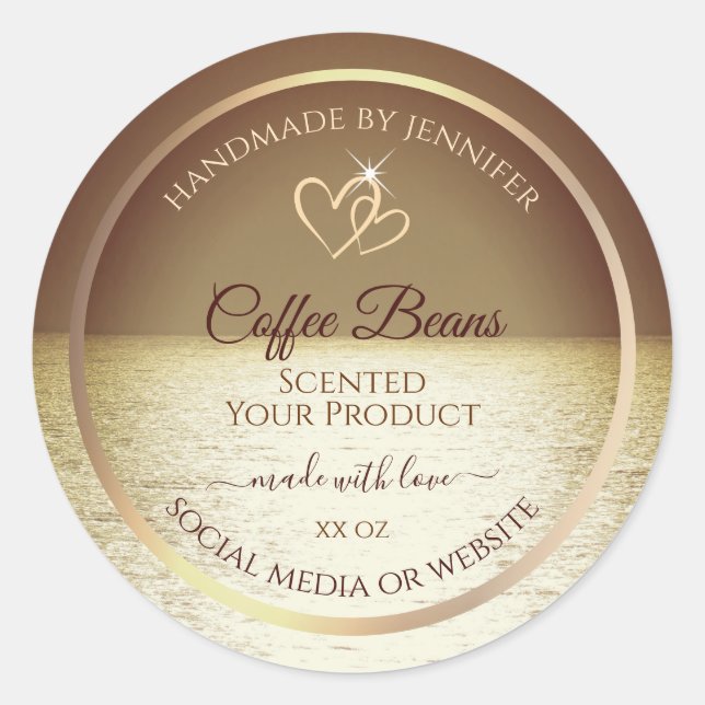 Hübsche Sun über die Etiketten für Ocean Design-Pr Runder Aufkleber (Vorderseite)